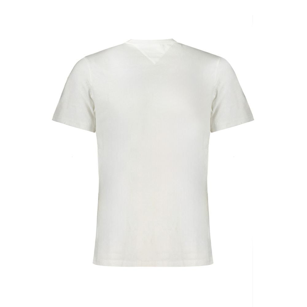 White Cotton Men T-Shirt - GlamHub Luxury and Icon Brand Clothing