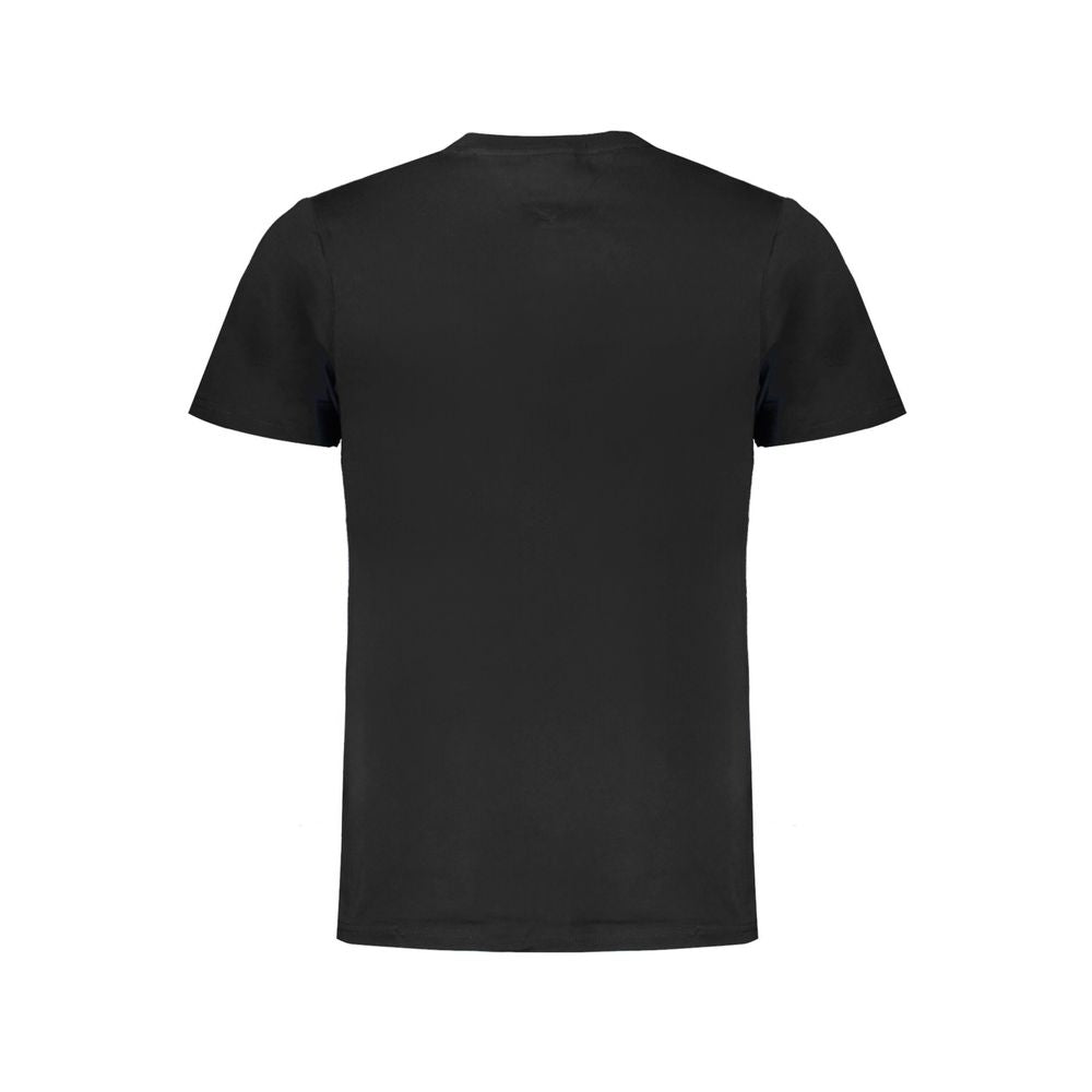 Black Cotton Men T-Shirt - GlamHub Luxury and Icon Brand Clothing