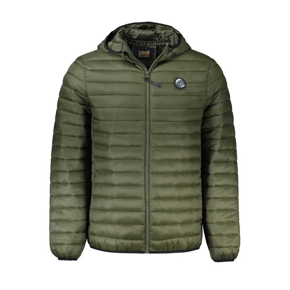 Green Polyamide Men Jacket - GlamHub Luxury and Icon Brand Clothing