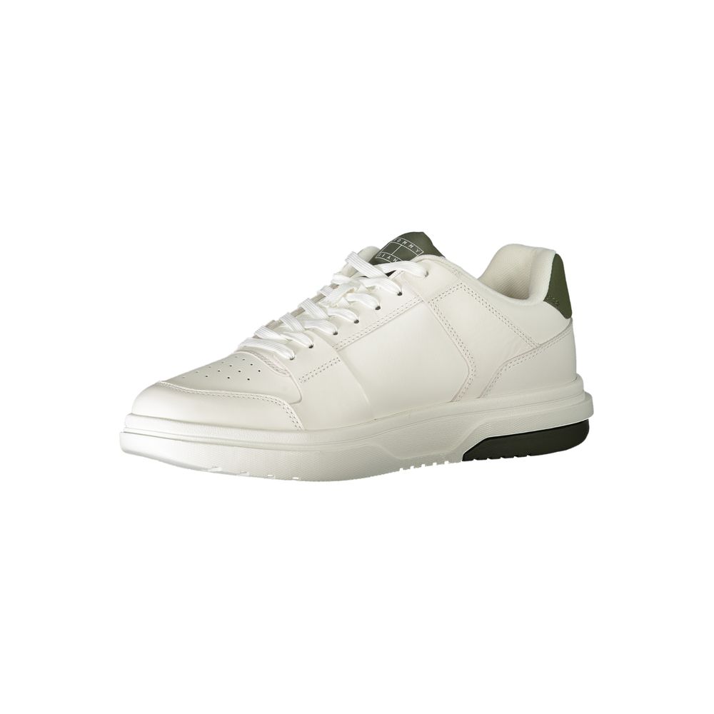 White Polyethylene Men Sneaker - GlamHub Luxury and Icon Brand Clothing