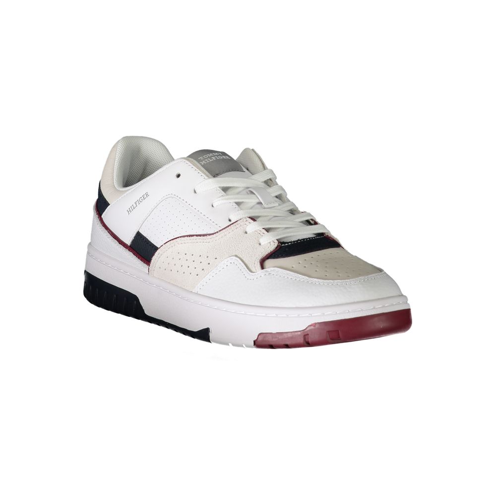 White Polyethylene Men Sneaker - GlamHub Luxury and Icon Brand Clothing