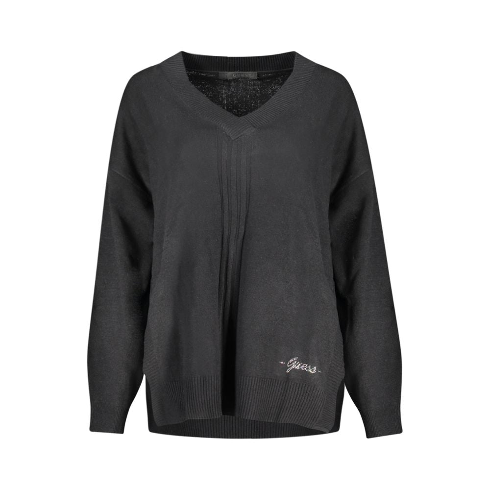 Black Acrylic Women Sweater - GlamHub Luxury and Icon Brand Clothing