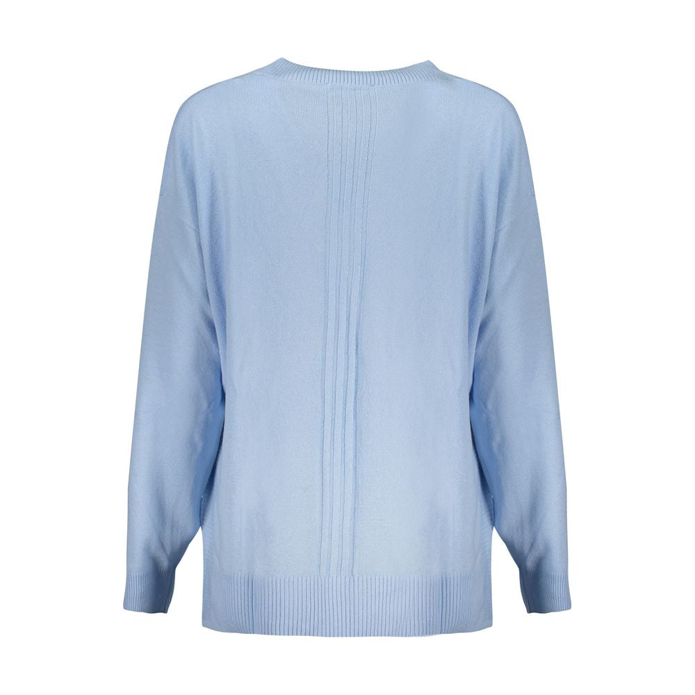 Light Blue Acrylic Women Sweater - GlamHub Luxury and Icon Brand Clothing