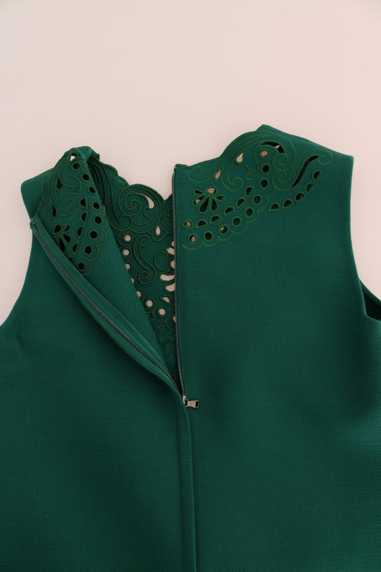 Elegant Green A-Line Sheath Dress - GlamHub Luxury and Icon Brand Clothing