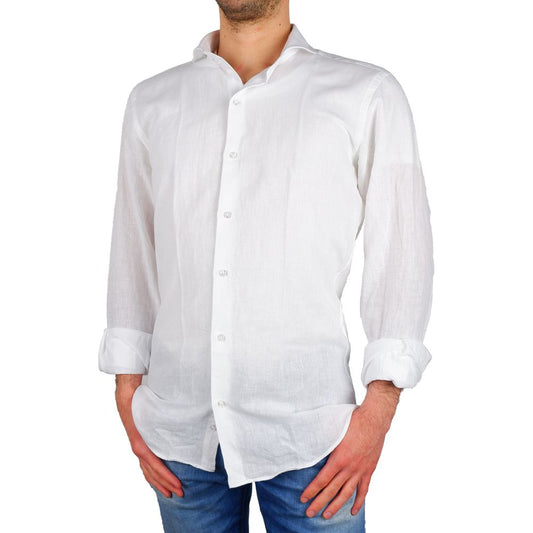 White Cotton Shirt - GlamHub Luxury and Icon Brand Clothing