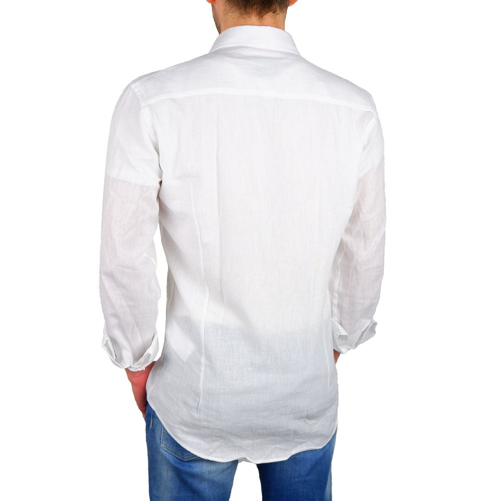 White Cotton Shirt - GlamHub Luxury and Icon Brand Clothing