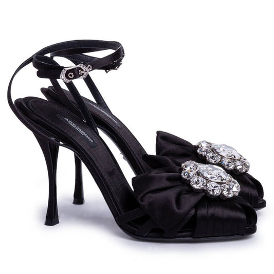 Black Leather Di Capra Sandal