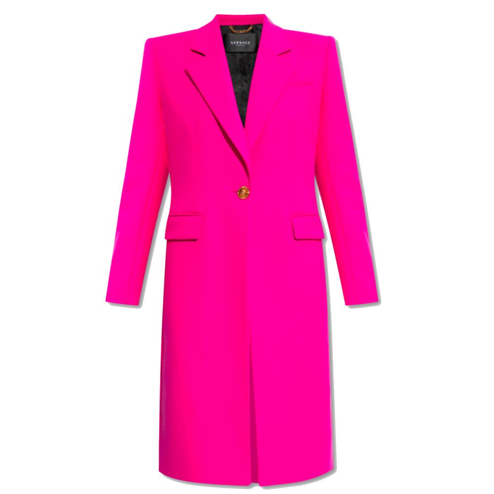 Fuchsia Viscose Jackets & Coat - GlamHub Luxury and Icon Brand Clothing