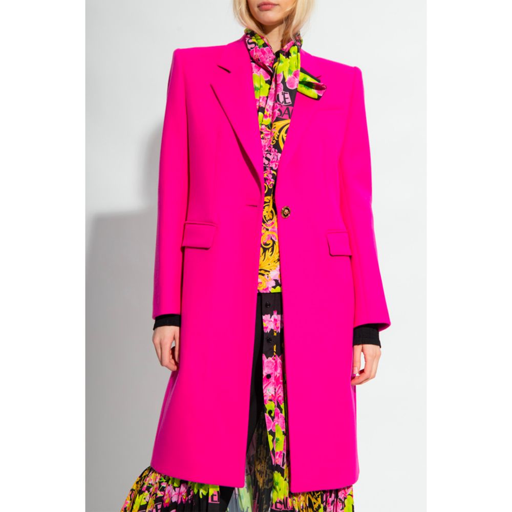 Fuchsia Viscose Jackets & Coat - GlamHub Luxury and Icon Brand Clothing