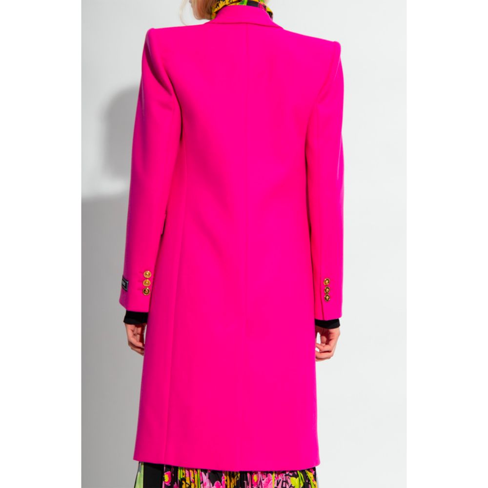 Fuchsia Viscose Jackets & Coat - GlamHub Luxury and Icon Brand Clothing