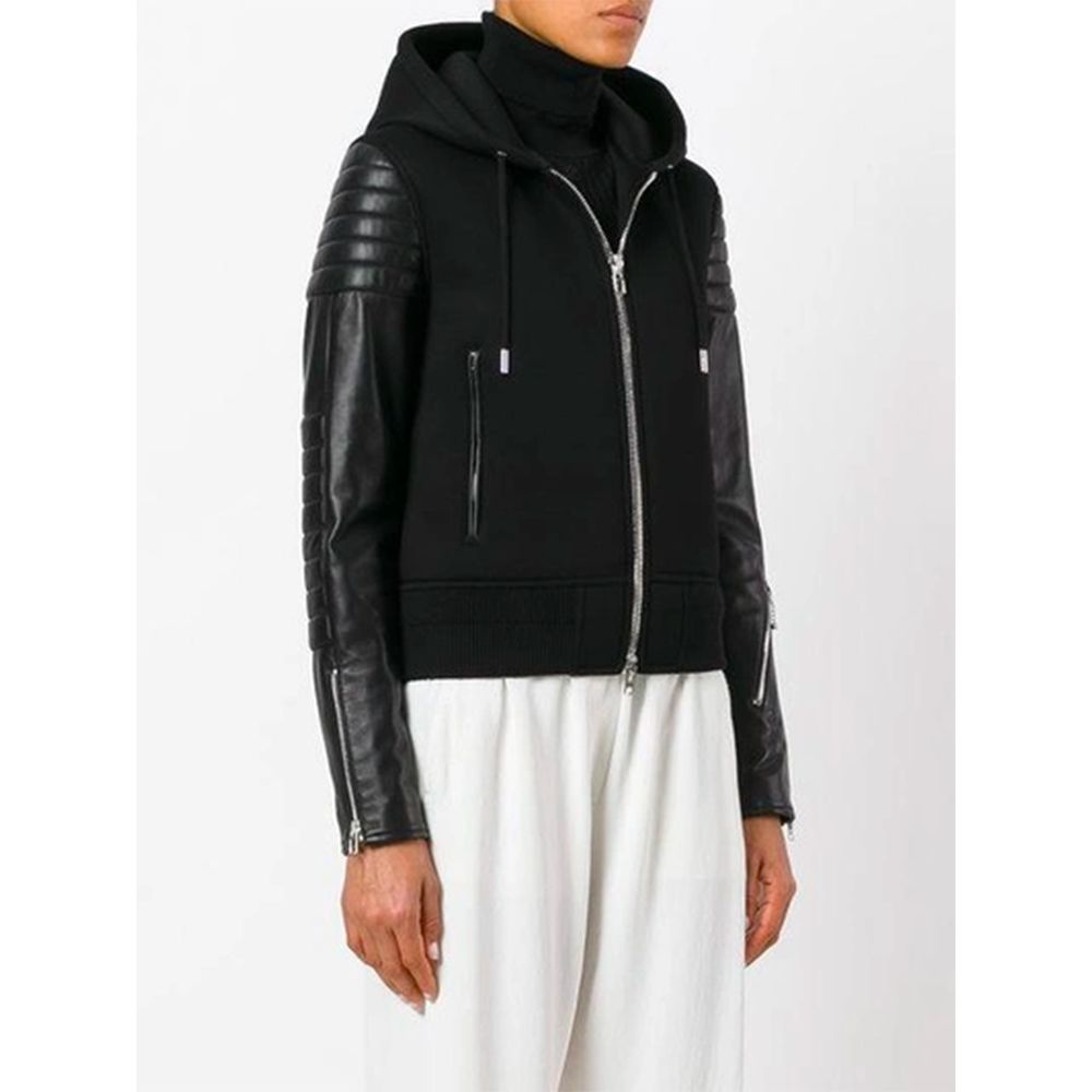 Black Viscose Jackets & Coat - GlamHub Luxury and Icon Brand Clothing