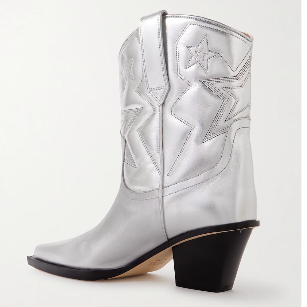 Gray Leather Boot - GlamHub Luxury and Icon Brand Clothing