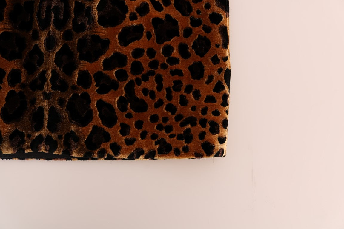 Sleeveless Leopard Mini Sheath Dress - GlamHub Luxury and Icon Brand Clothing