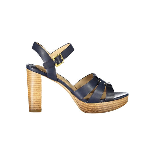 Blue Leather Sandal - GLAMHUB BOUTIQUE 