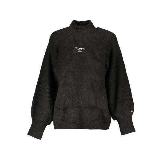 Black Polyester Sweater - GlamHub Luxury and Icon Brand Clothing