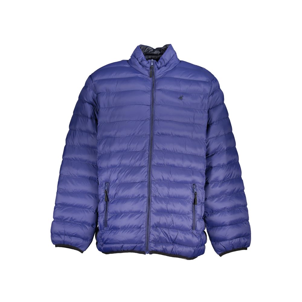 Blaue Polyesterjacke