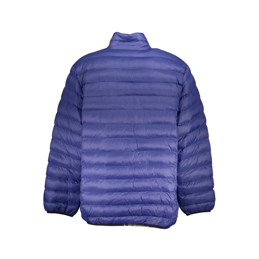 Blaue Polyesterjacke