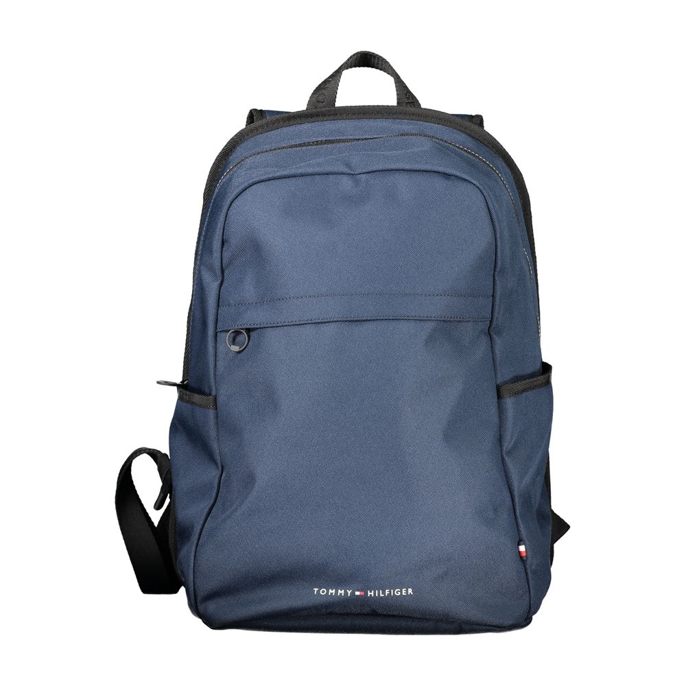 Blue Polyester Backpack - GlamHub Luxury and Icon Brand Clothing