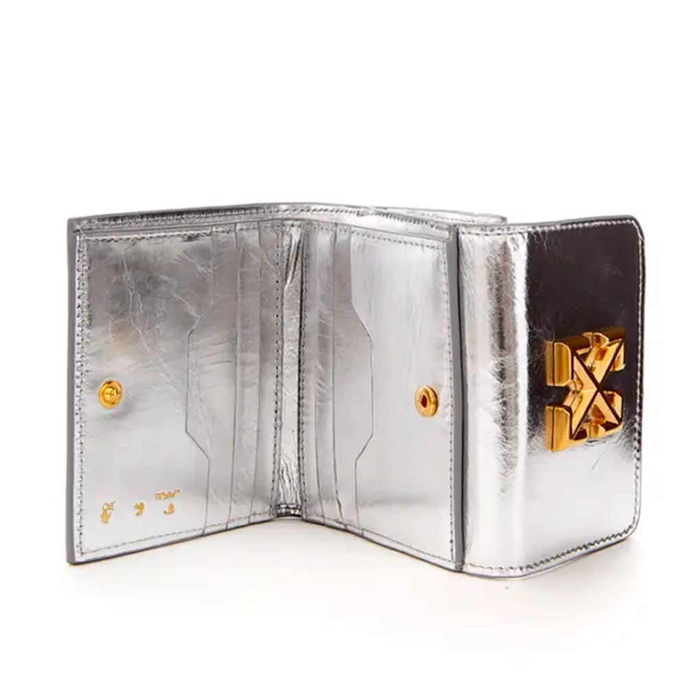 Silver Leather Wallet - GLAMHUB BOUTIQUE 