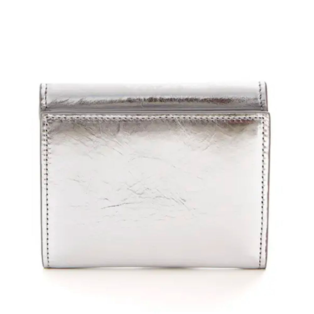 Silver Leather Wallet - GLAMHUB BOUTIQUE 