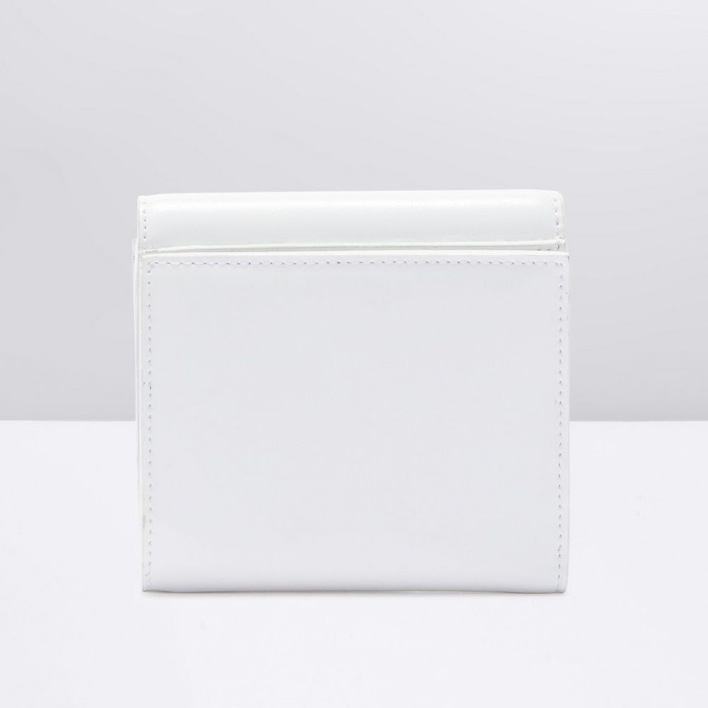 White Leather Wallet - GLAMHUB BOUTIQUE 