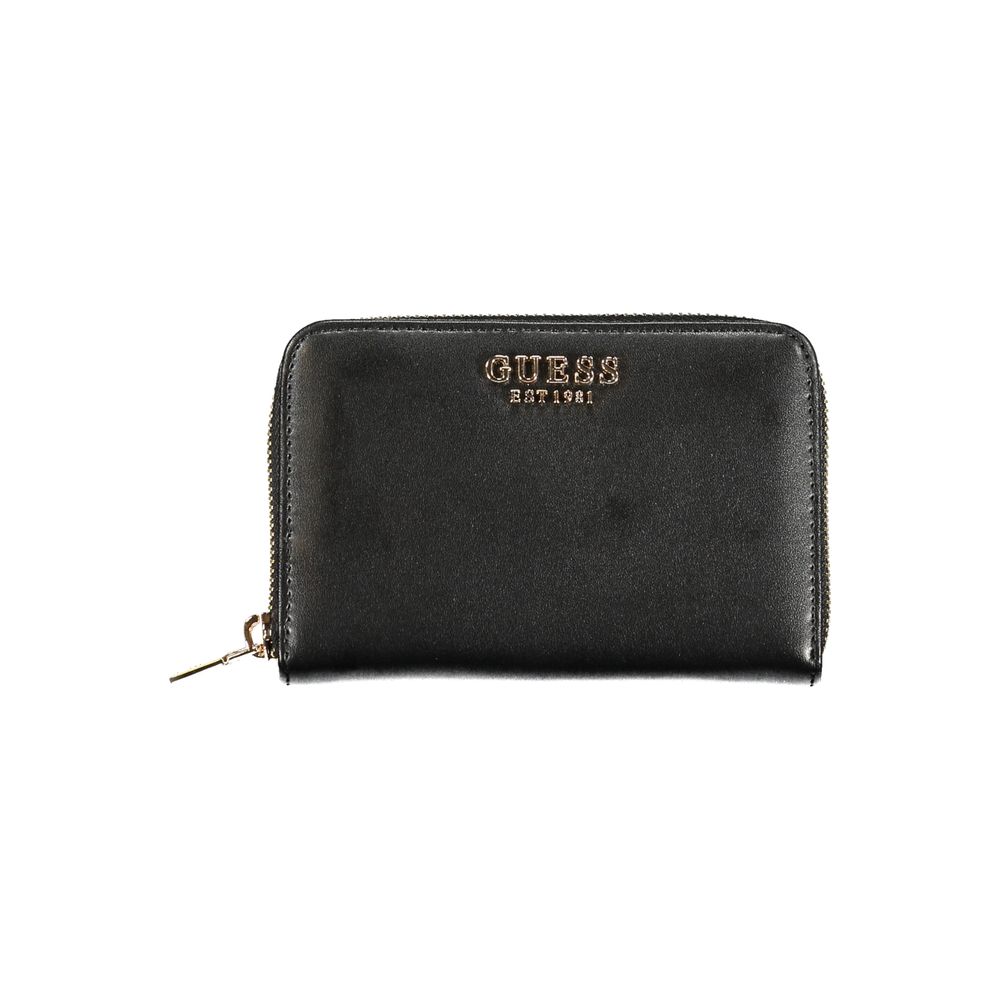 Black Polyethylene Wallet - GlamHub Luxury and Icon Brand Clothing