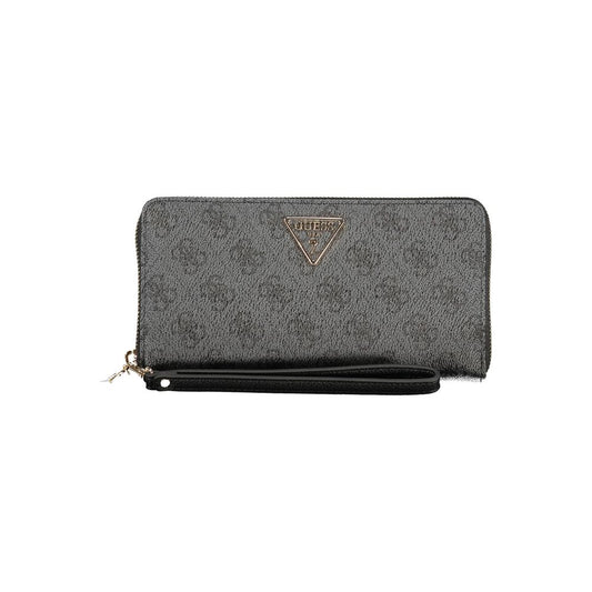 Black Polyethylene Wallet - GlamHub Luxury and Icon Brand Clothing