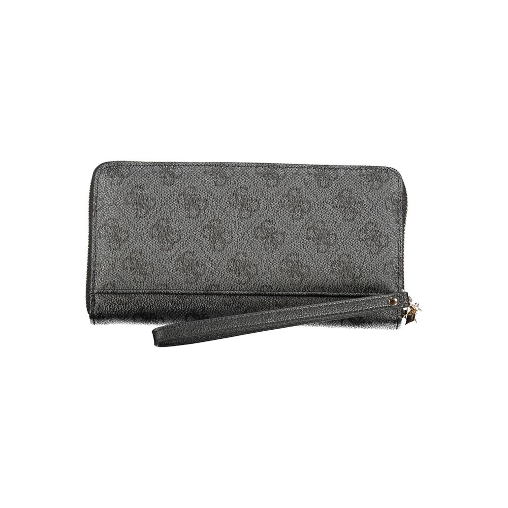 Black Polyethylene Wallet - GlamHub Luxury and Icon Brand Clothing