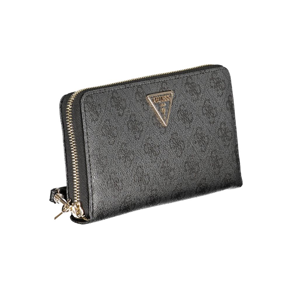 Black Polyethylene Wallet - GlamHub Luxury and Icon Brand Clothing