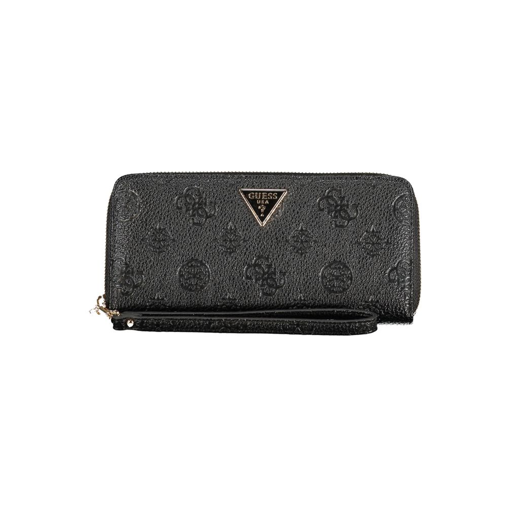 Black Polyethylene Wallet - GlamHub Luxury and Icon Brand Clothing