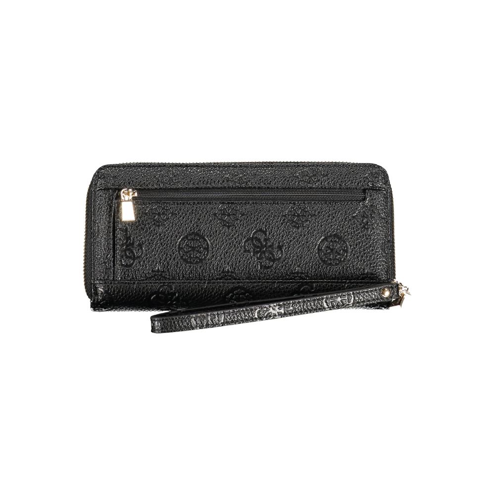 Black Polyethylene Wallet - GlamHub Luxury and Icon Brand Clothing