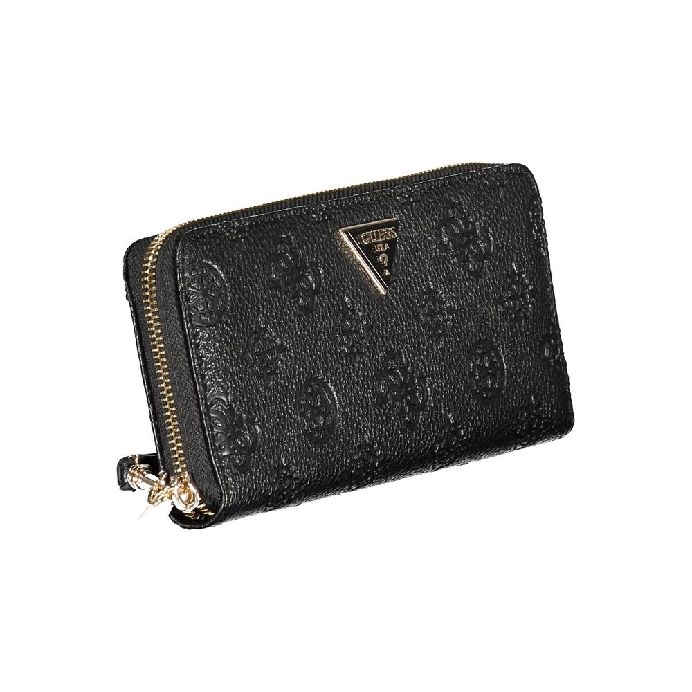 Black Polyethylene Wallet - GlamHub Luxury and Icon Brand Clothing