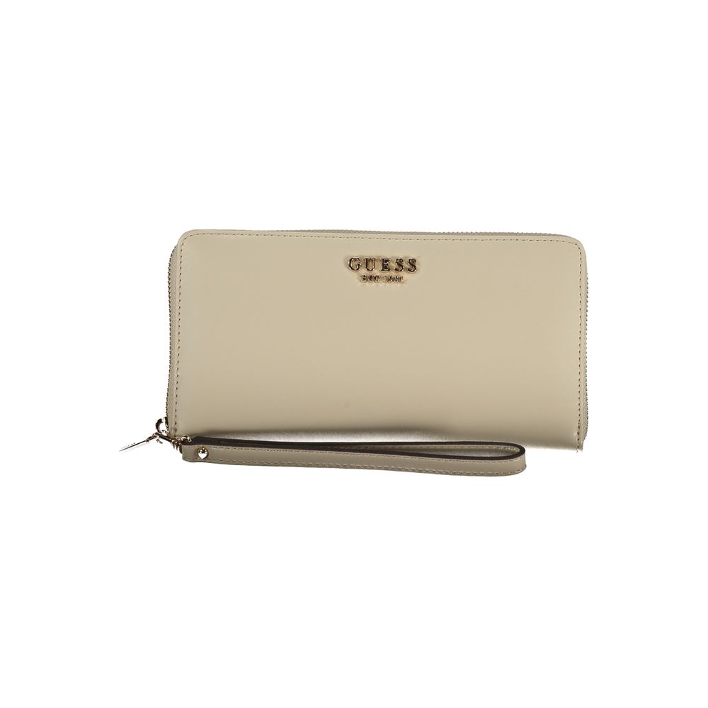 Beige Polyethylene Wallet - GlamHub Luxury and Icon Brand Clothing