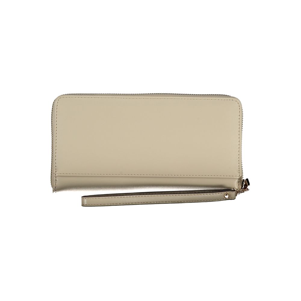 Beige Polyethylene Wallet - GlamHub Luxury and Icon Brand Clothing