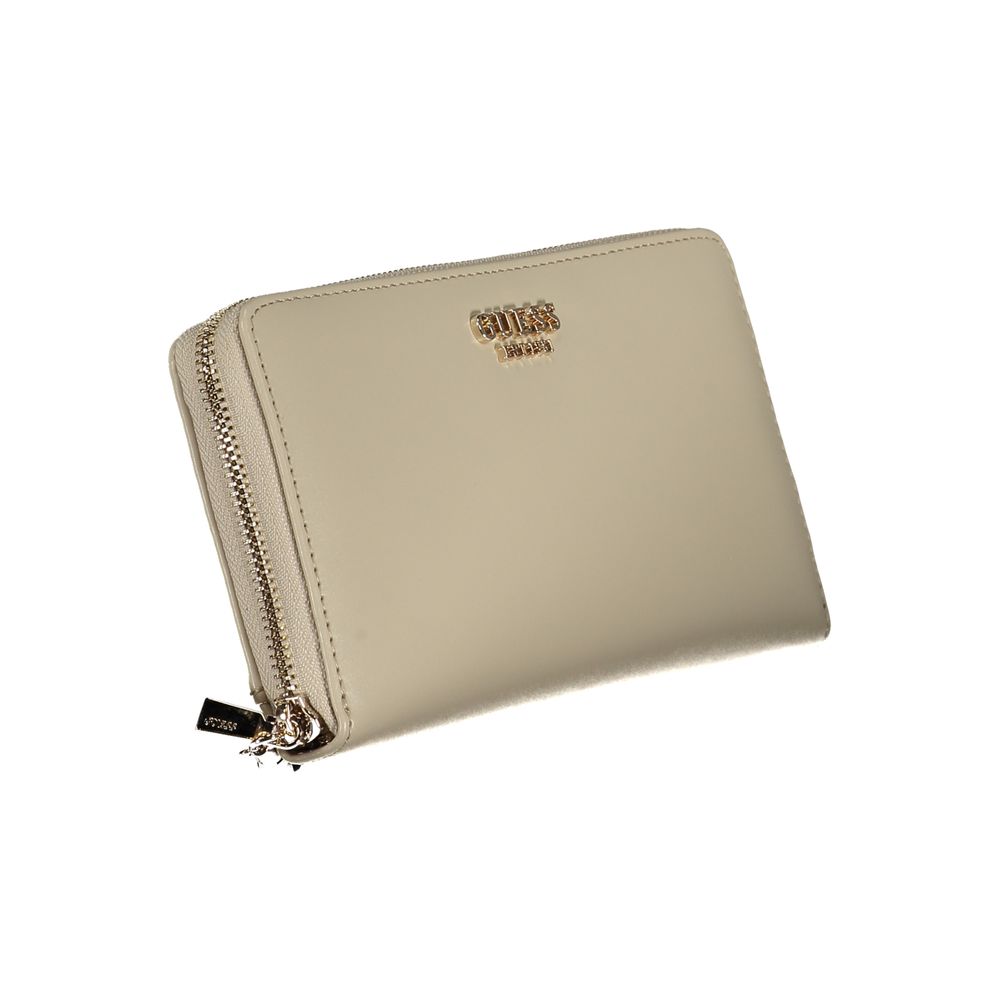 Beige Polyethylene Wallet - GlamHub Luxury and Icon Brand Clothing