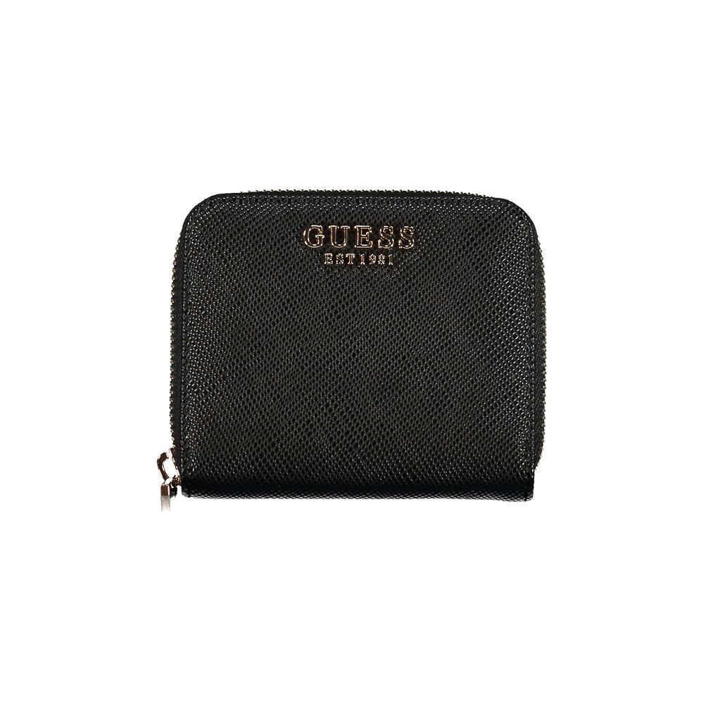 Black Polyethylene Wallet - GlamHub Luxury and Icon Brand Clothing