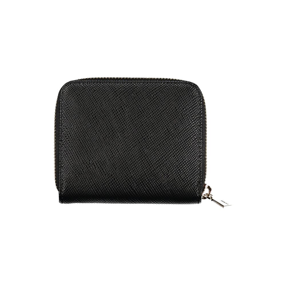 Black Polyethylene Wallet - GlamHub Luxury and Icon Brand Clothing