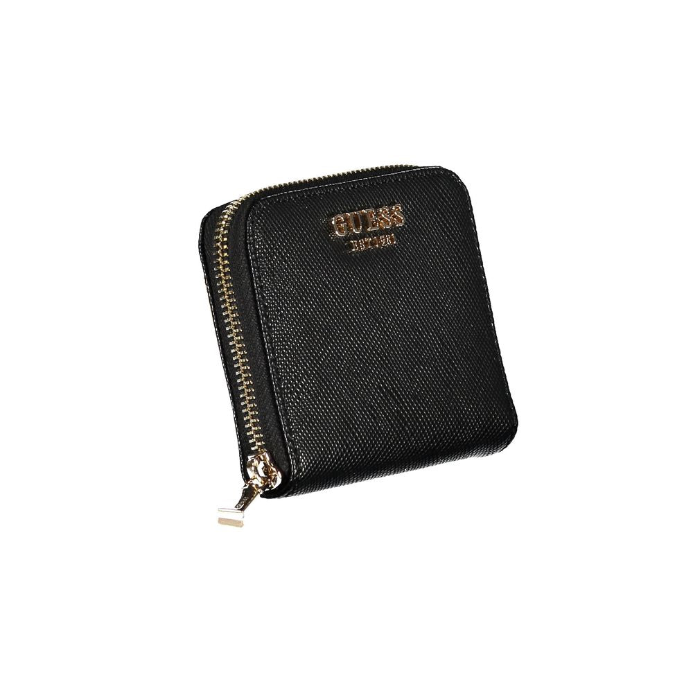 Black Polyethylene Wallet - GlamHub Luxury and Icon Brand Clothing