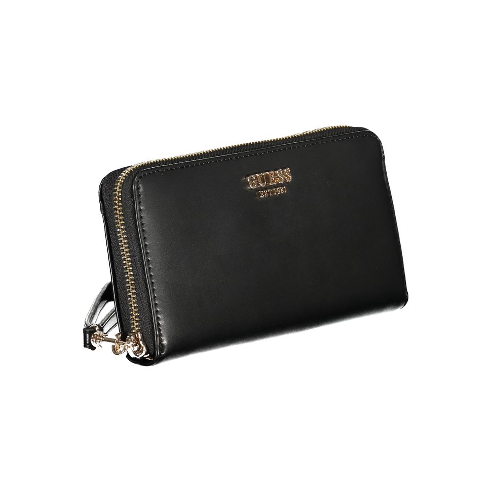 Black Polyethylene Wallet - GlamHub Luxury and Icon Brand Clothing