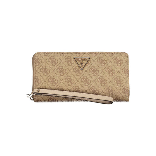 Beige Polyethylene Wallet - GlamHub Luxury and Icon Brand Clothing