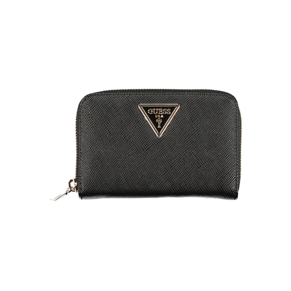 Black Polyethylene Wallet - GlamHub Luxury and Icon Brand Clothing