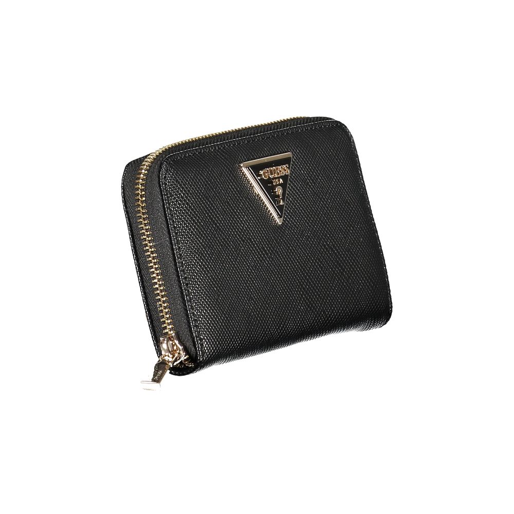 Black Polyethylene Wallet - GlamHub Luxury and Icon Brand Clothing