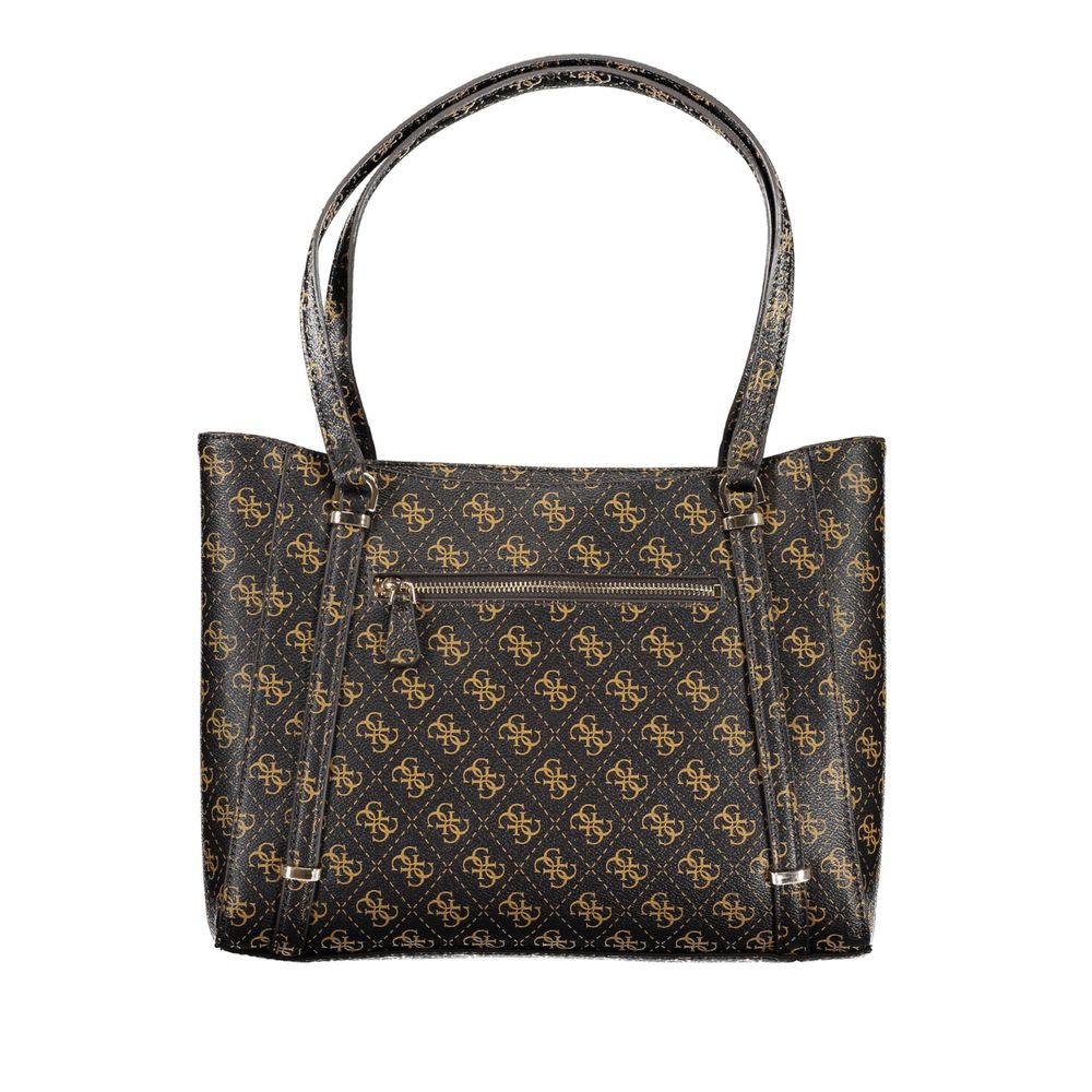 Brown Polyethylene Handbag - GlamHub Luxury and Icon Brand Clothing