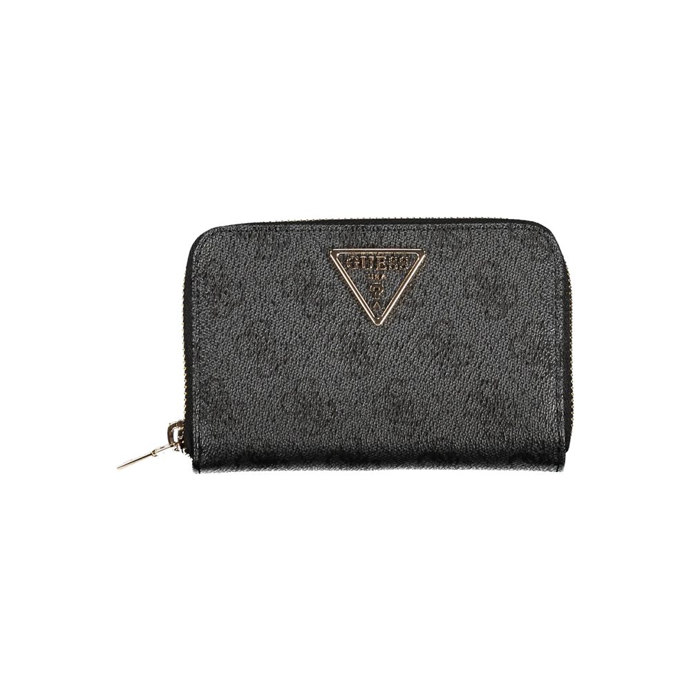 Black Polyethylene Wallet - GlamHub Luxury and Icon Brand Clothing