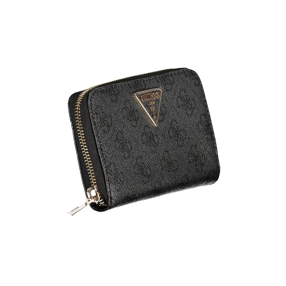 Black Polyethylene Wallet - GlamHub Luxury and Icon Brand Clothing