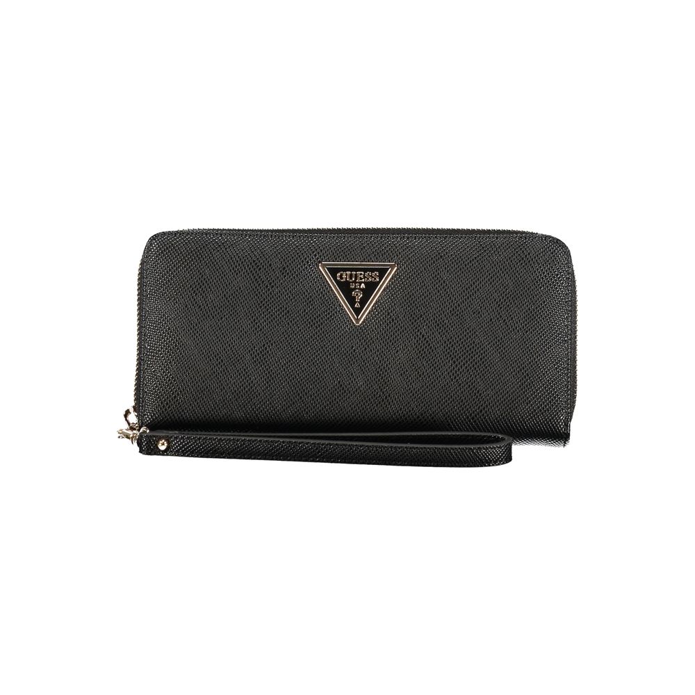 Black Polyethylene Wallet - GlamHub Luxury and Icon Brand Clothing