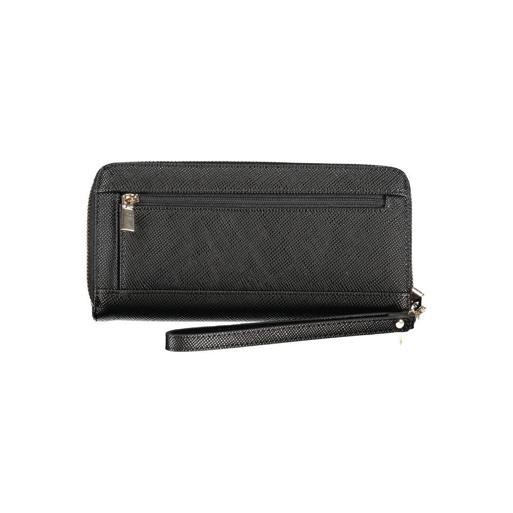 Black Polyethylene Wallet - GlamHub Luxury and Icon Brand Clothing