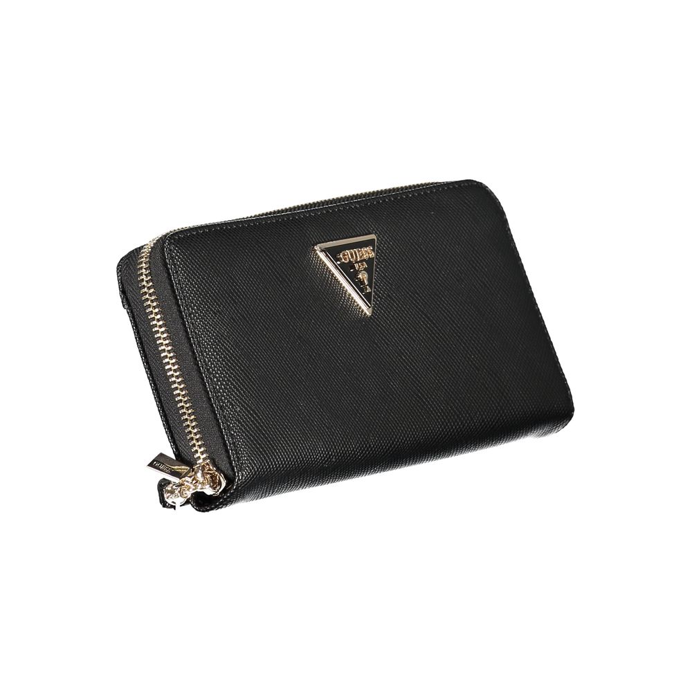 Black Polyethylene Wallet - GlamHub Luxury and Icon Brand Clothing