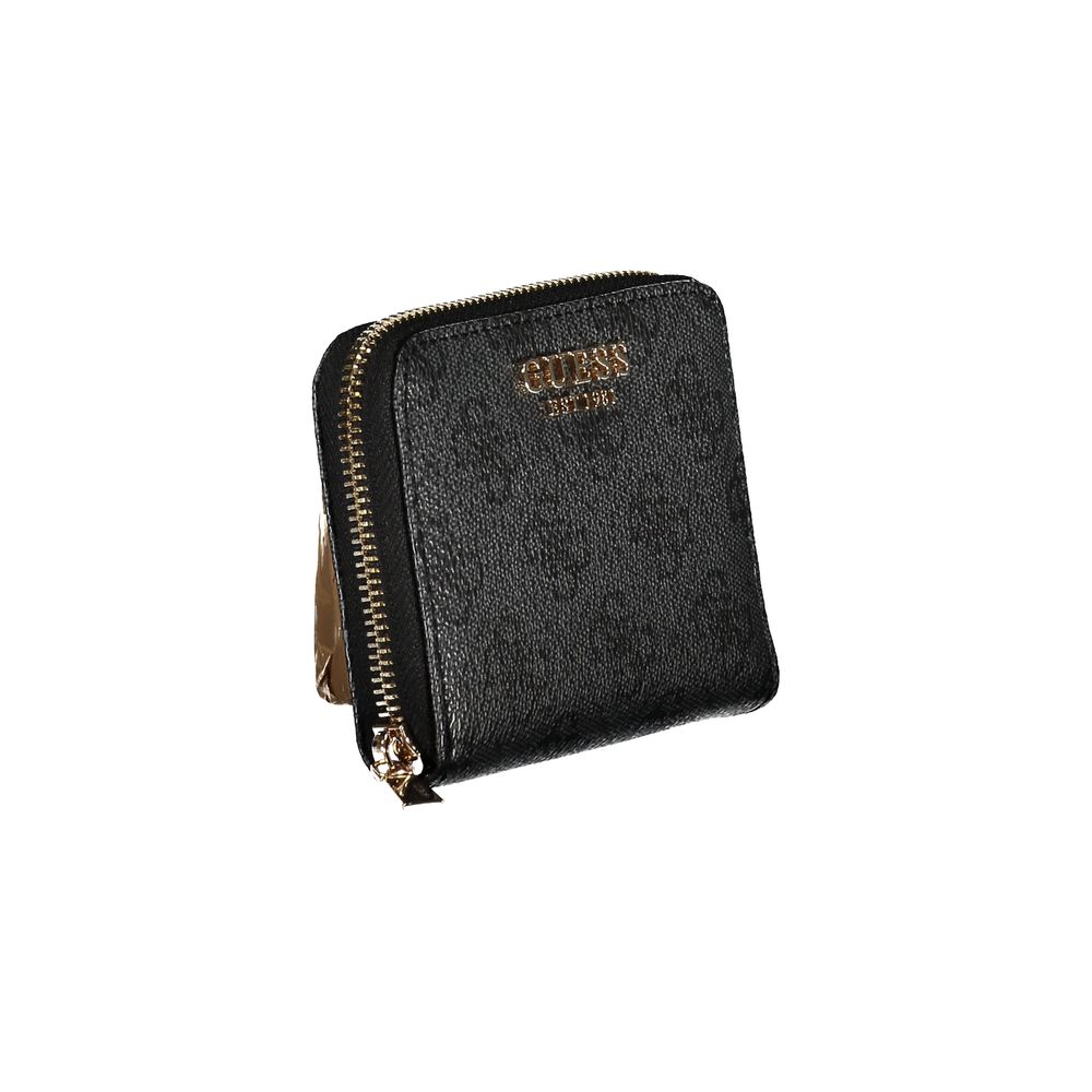 Black Polyethylene Wallet - GlamHub Luxury and Icon Brand Clothing