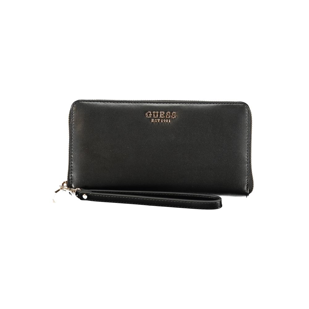 Black Polyethylene Wallet - GlamHub Luxury and Icon Brand Clothing